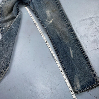 Levis 501 Vintage 80s Redline Selvedge USA XX Jeans Med Wash 28x34 Act 26x30