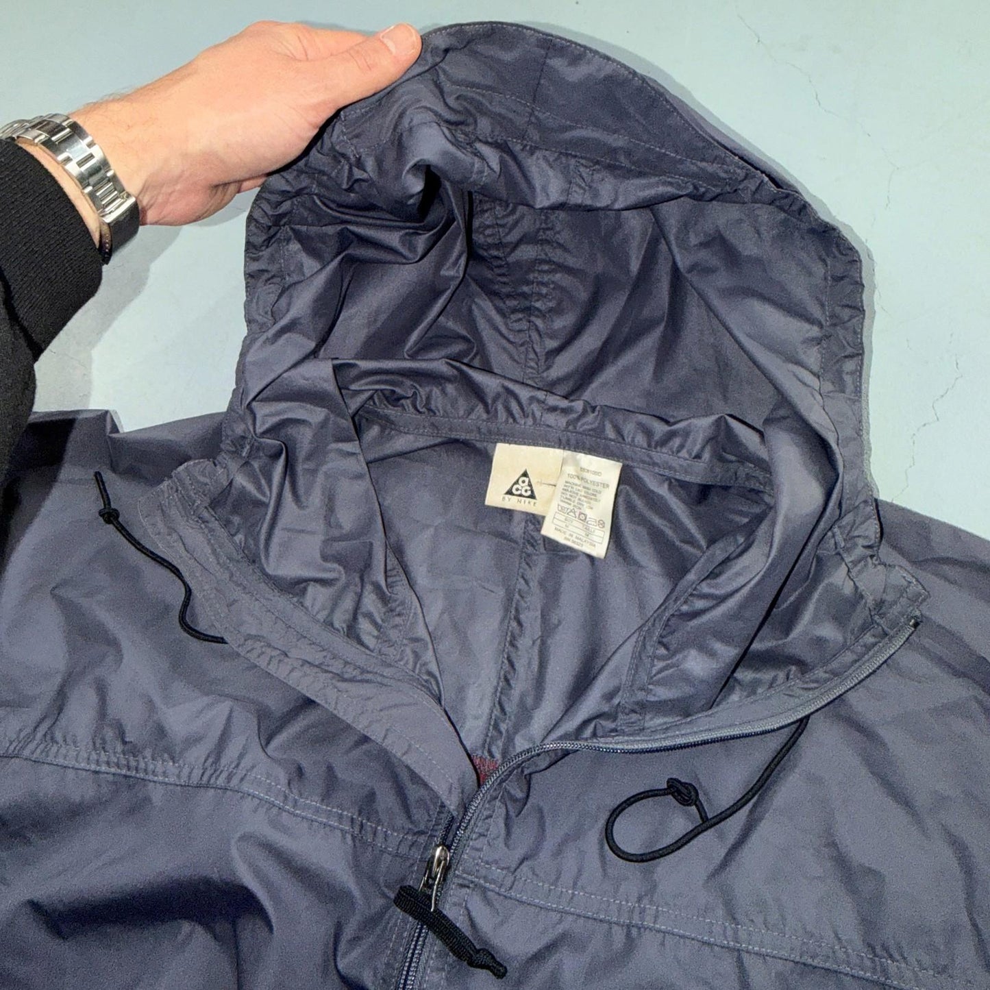 Nike ACG Half-Zip Anorak Jacket Mens M Gray Windbreaker Hiking Outdoor VTG 90s