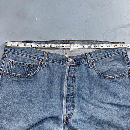 Levis 501 Vintage Y2K 90s XX Straight Leg Jeans Blue Light Wash 38x34 Act 37x34