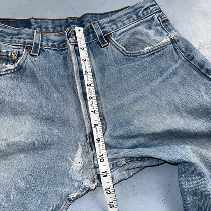 Levis 501 Vintage 90s USA XX Straight Leg Jeans 34x36 Light Wash Act 30x31