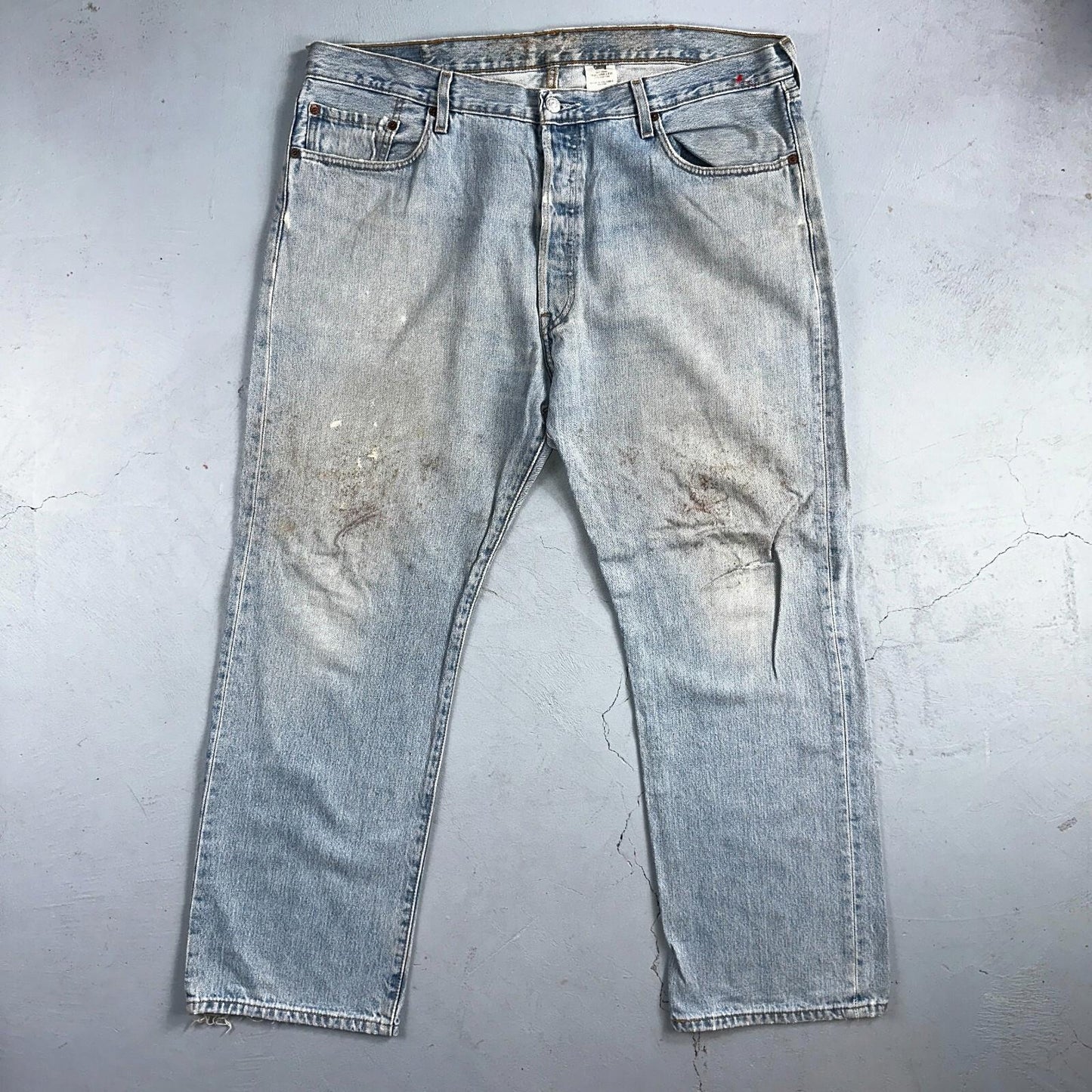 Levis 501 Vintage Y2K XX Straight Leg Jeans 90s Blue Light Wash 40x30 Act 40x29