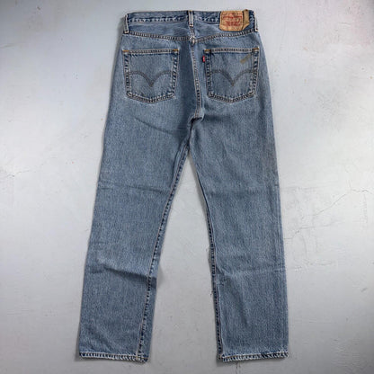 Levis 501 Vintage Y2K 90s XX Straight Leg Jeans Blue Light Wash 34x34 Act 31x32