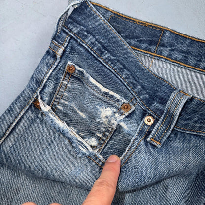 Levis 501 Vintage Y2K XX Straight Leg Jeans Blue Light Wash 33x32 Act 32x31