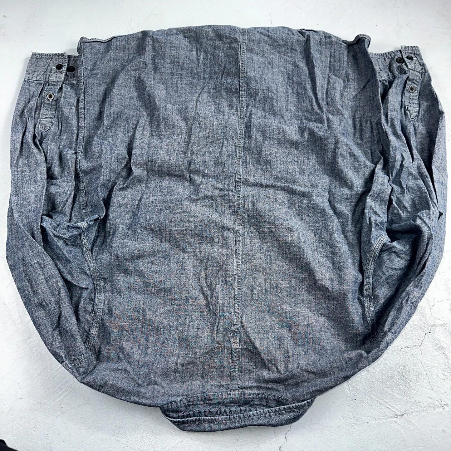Carhartt Chambray Work Shirt VTG 2XL Demin Long Sleeve Button Up Heart Logo 60s