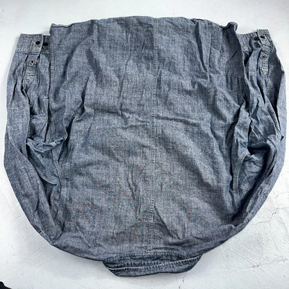 Carhartt Chambray Work Shirt VTG 2XL Demin Long Sleeve Button Up Heart Logo 60s