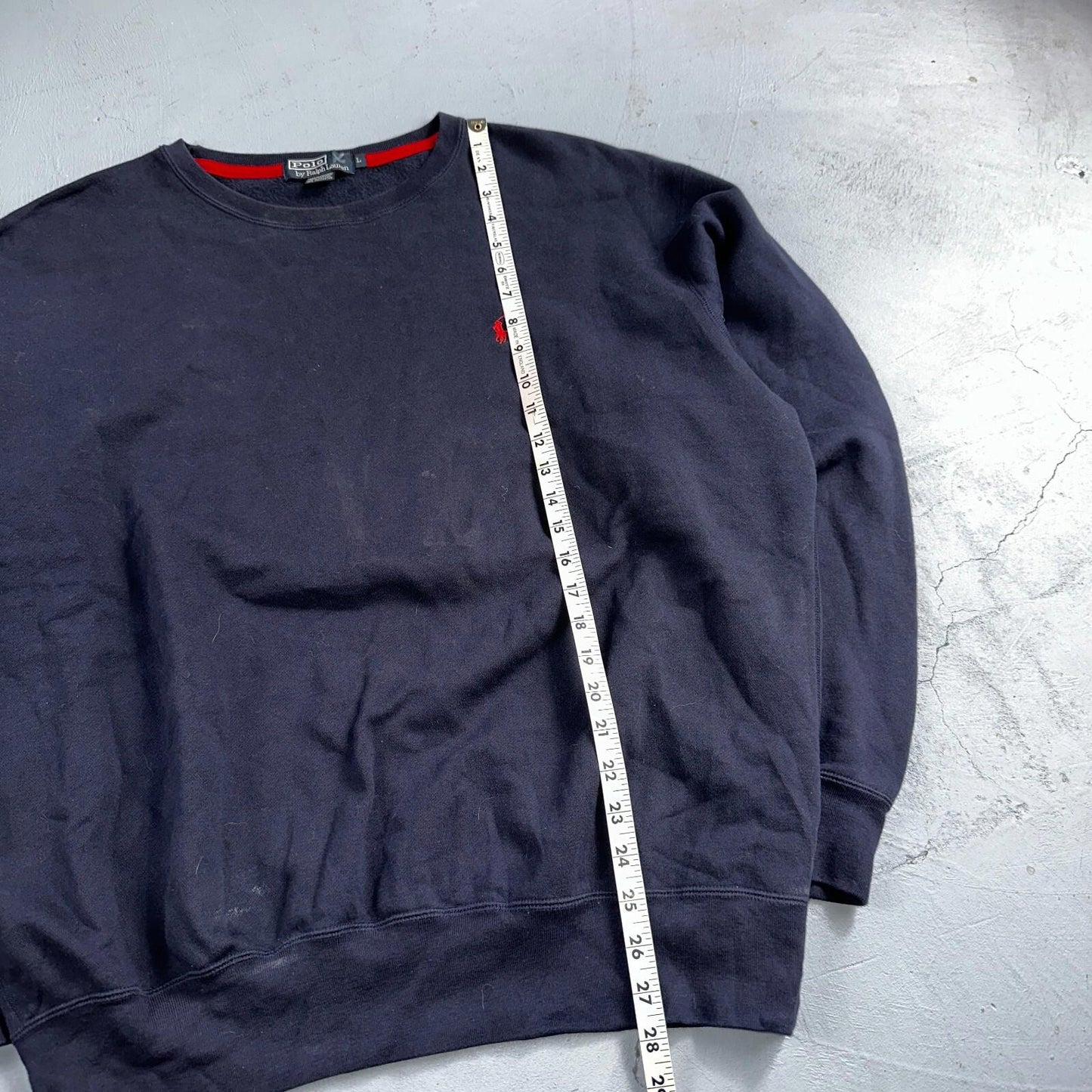 Polo Ralph Lauren VTG Sweatshirt Men Large L Blue Crewneck Crew Neck 90s
