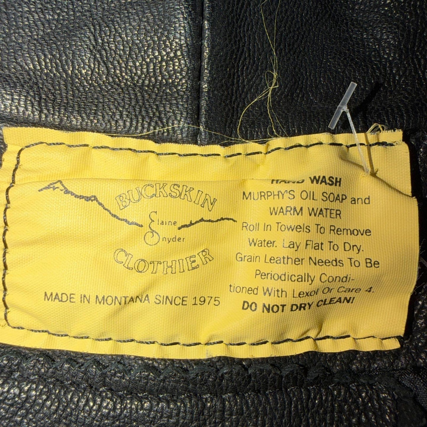 Vintage Buckskin Montana Jacket Black Leather Fringe Western Leather Cowboy 70s