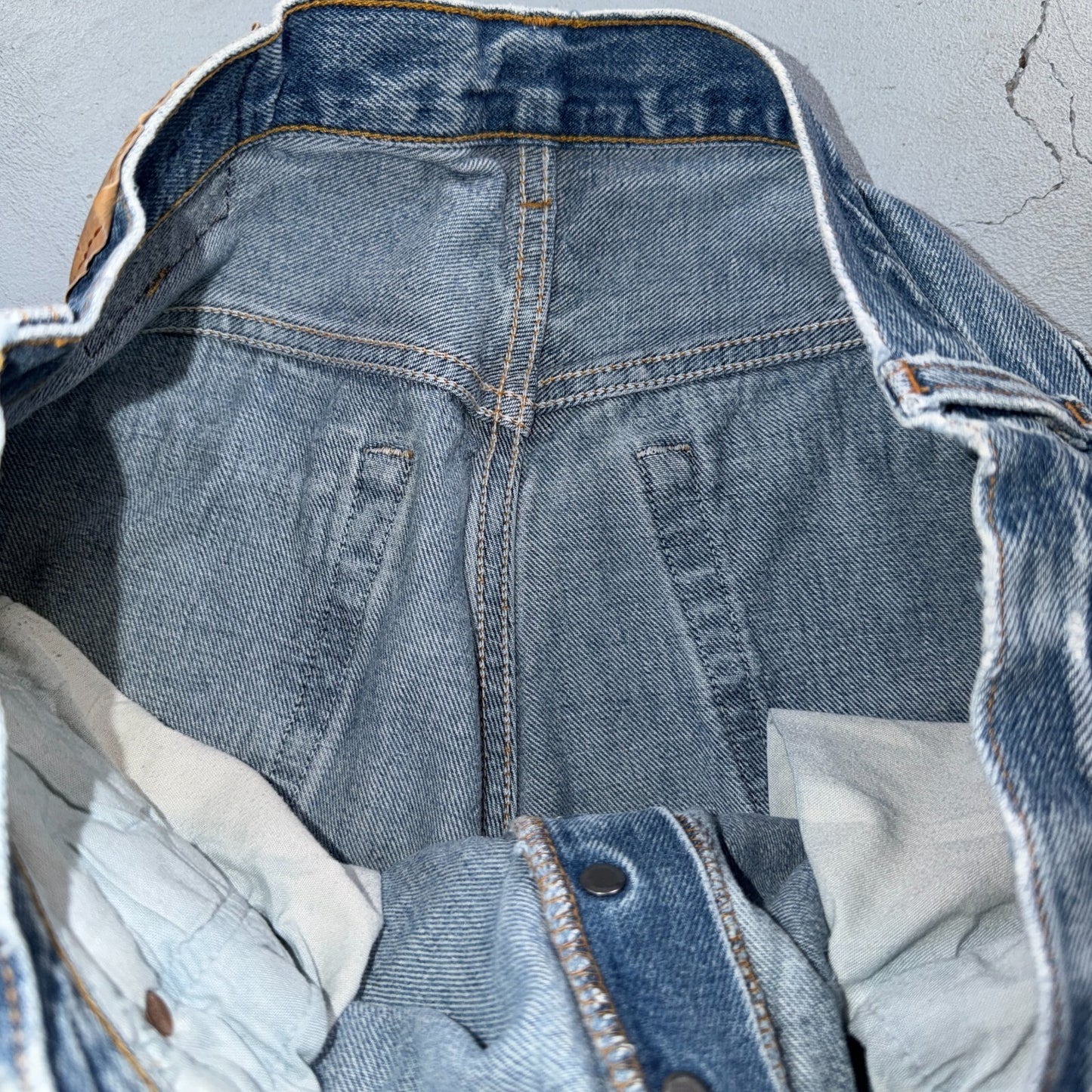 Levis 501 Vintage 90s USA XX Straight Leg Jeans Blue Light Wash 38x34 Act 34x29
