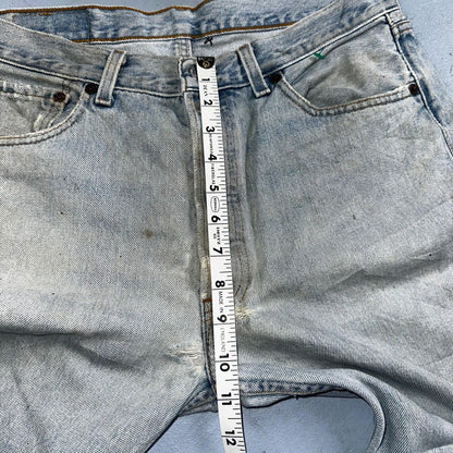 Levis 501 Vintage 90s XX Straight Leg Mexico Jeans 33x34 Light Wash Act 31x27