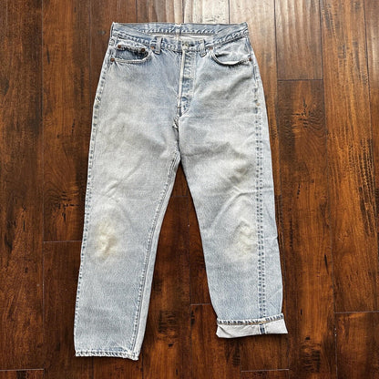 Levis Vintage 80s Redline Selvedge USA 501 XX Jeans 66 70s 36x32 Act 32x28
