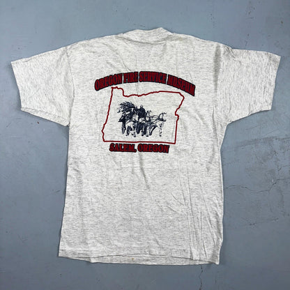 Oregon Fire Service Museum VTG T Shirt 90s Single Stitch Salem PDX Firefighter L
