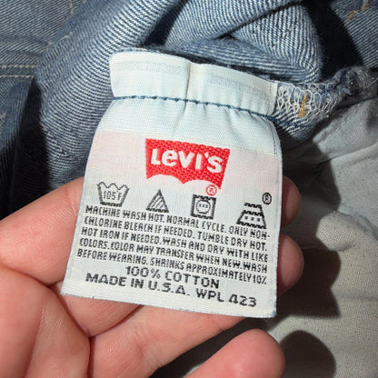 Levis 501 Vintage 90s USA XX Straight Leg Jeans Blue Thrashed 35x36 Act 33x32