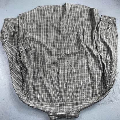 Ralph Lauren Shirt VTG XL Gray Blaire Cotton Long Sleeve Button Up Down Plaid