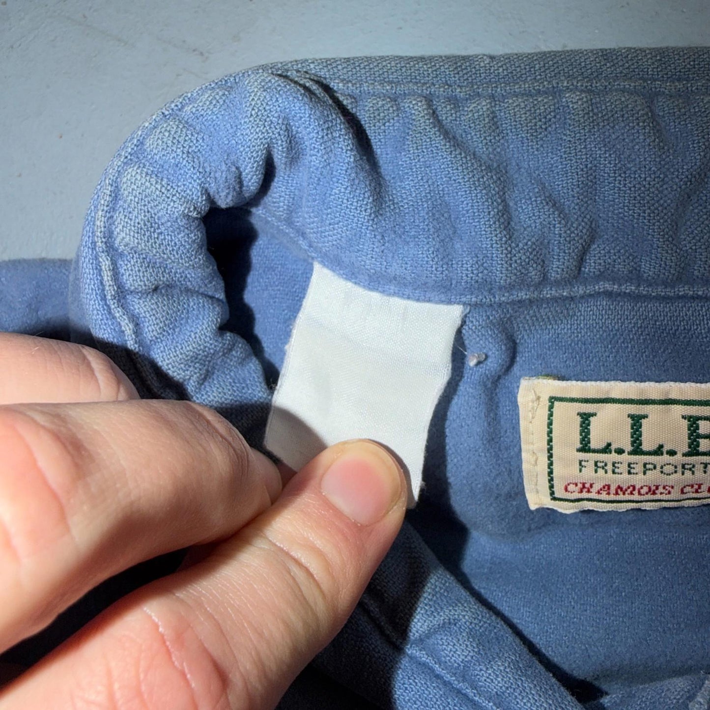LL Bean VTG Mens XL Chamois Cloth Blue Shirt Soft Cozy Flannel Cotton 90s