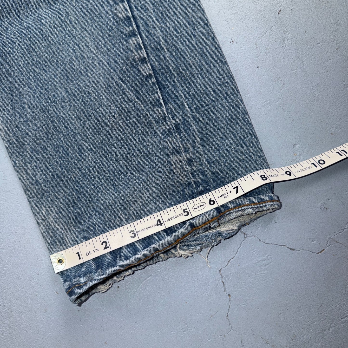 Levis 501 Vintage 80s USA XX Straight Leg Jeans Blue Light Wash Act 34x32