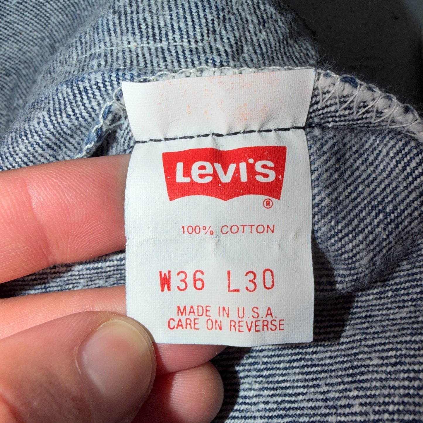 Levis 501 Vintage 80s USA XX Straight Leg Jeans Blue Dark Wash 36x30 Act 33x26