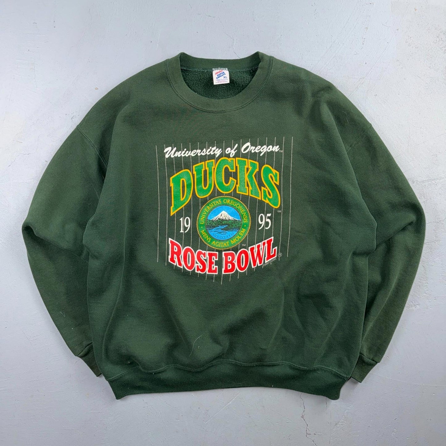 Vintage Oregon Ducks 1995 Rose Bowl Adult XL Crewneck Sweatshirt Jerzees 90s