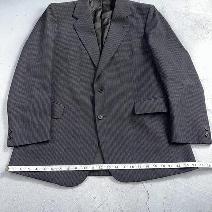 VTG Mens 3 PC Suit 42 Jacket Coat Pants Black Vest Rockabilly 70s American Trend
