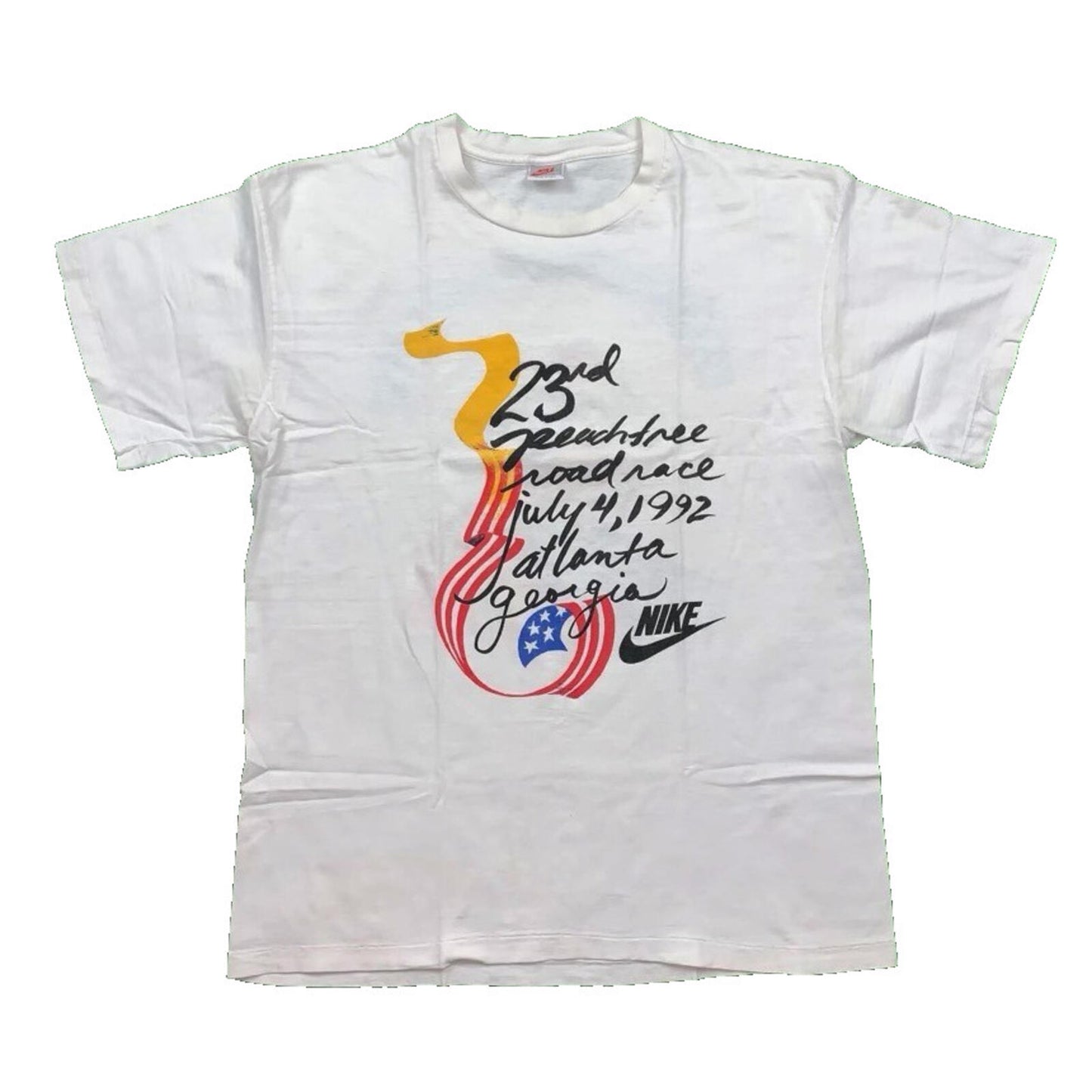Vintage Nike T Shirt Mens XL Peach Tree Georgia Atlanta America 1992 July 4 USA