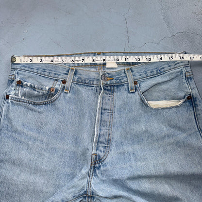 Levis 501 Vintage Y2K 90s XX Straight Leg Jeans Blue Light Wash 34x32 Act 33x31