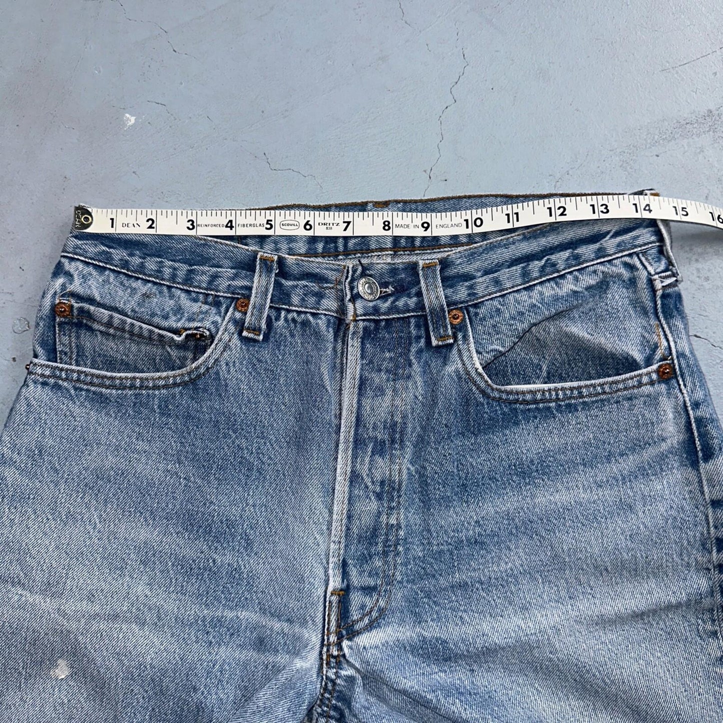 Levis 501 Vintage 80s USA XX Straight Leg Jeans Blue Light Wash 32x33 Act 29x27