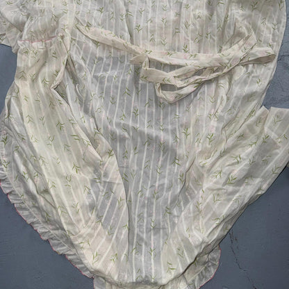 Christian Dior Vintage Nightgown Womens Small Lace Long Lingerie 70s Y2K Robe