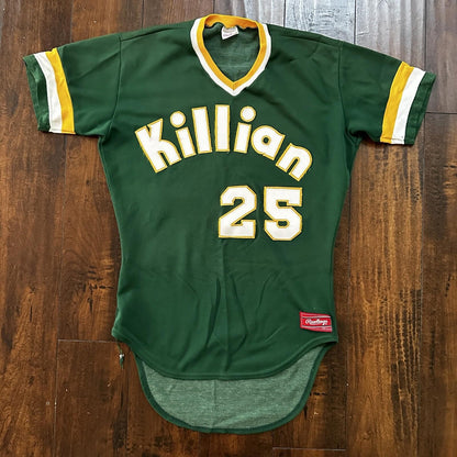 VTG USA Rawlings Green MLB Miami Oregon Baseball Jersey 38 1970s Killian 25