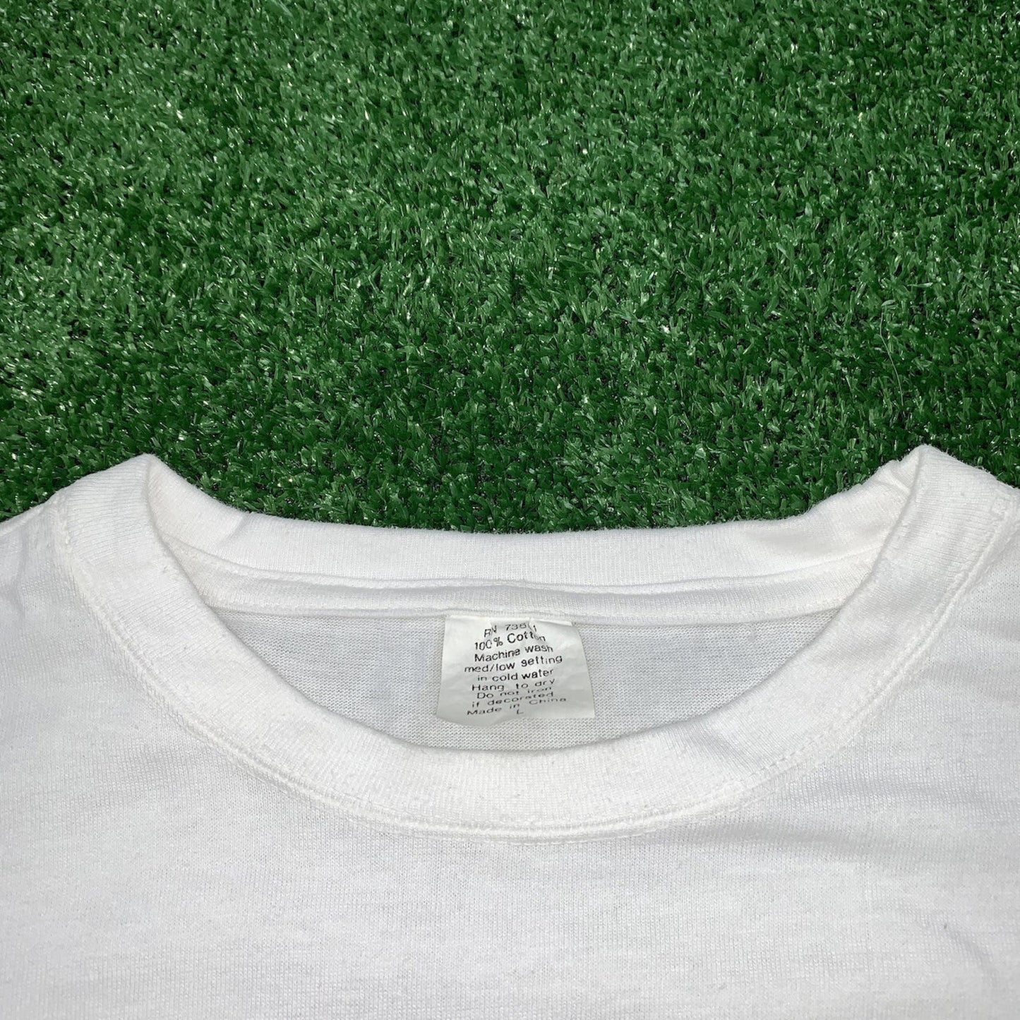 Vintage T Shirt Basic White L Blank Lot Tee Rap 80s 90s No Print Essential
