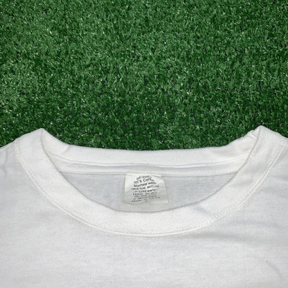 Vintage T Shirt Basic White L Blank Lot Tee Rap 80s 90s No Print Essential