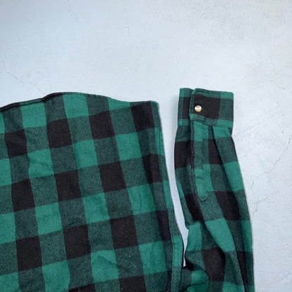 VTG Cabelas Shirt Mens M Buffalo Plaid Wool Blend Flannel Workwear Logger Green
