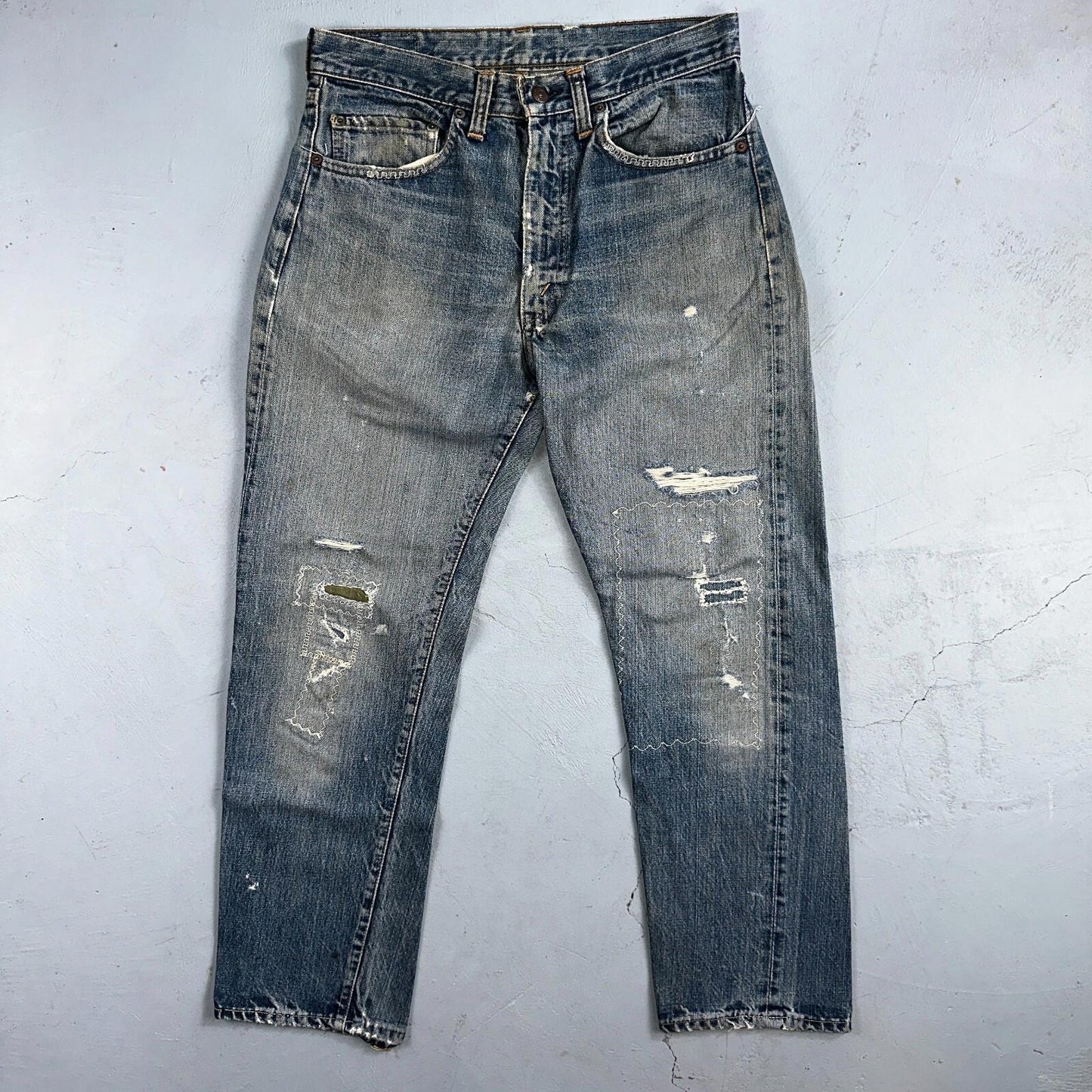 Vintage LEVIS 505 Jeans Big E 1960s Denim 30x26 USA 60s 501 502 Talon Zipper
