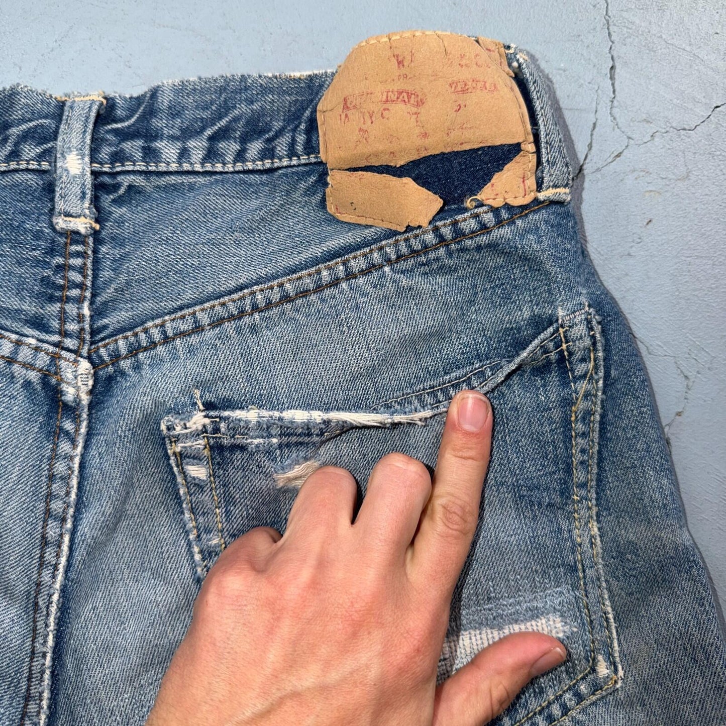Levis 501 Big E Vintage 60s Redline Selvedge USA XX 1960s Jeans 66 Act 27x29