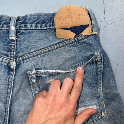 Levis 501 Big E Vintage 60s Redline Selvedge USA XX 1960s Jeans 66 Act 27x29