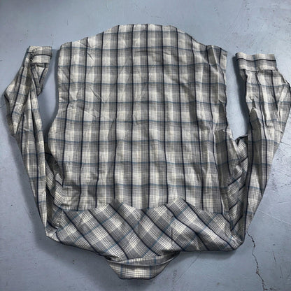 Levis VTG 1980s Pearl Snap Button Shirt Mens L Plaid 80s Cowboy Shirt Korea LS