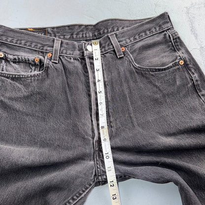 Levis 501 Vintage 90s USA XX Straight Leg Jeans Black Light Wash 34x34 Act 33x30