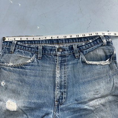 Levis 517 Vintage 80s USA Orange Tab Bootcut Flare Blue Worn Jeans Act 34x27