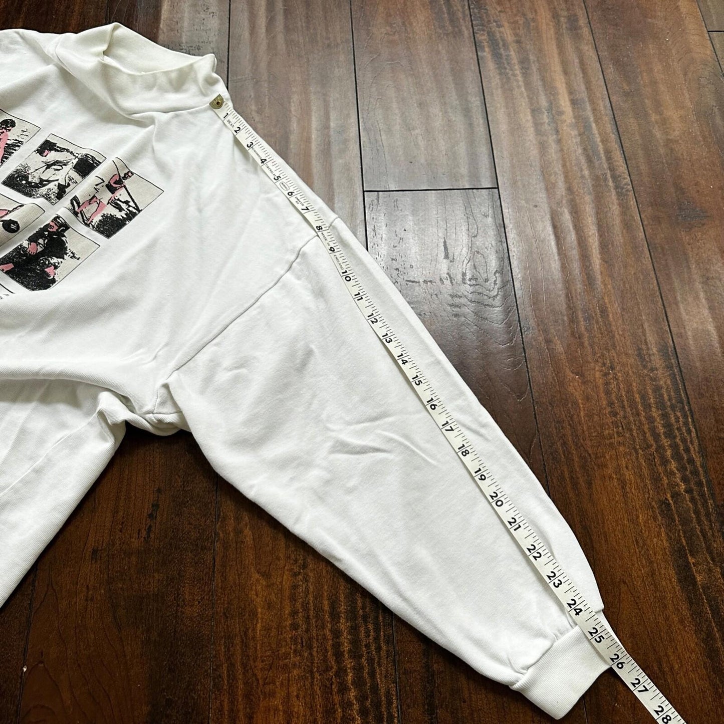Sports White Basketball Team Long Sleeve Gym Vintage T Shirt 90s Gang Cool Rap
