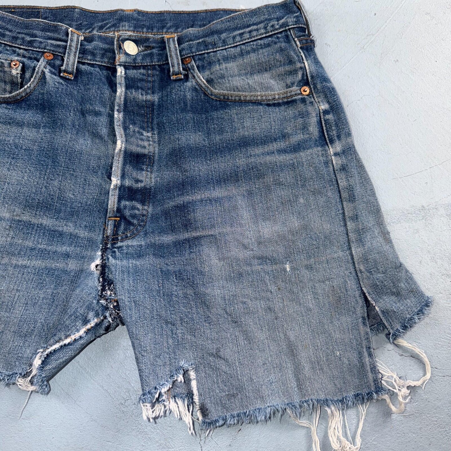 Levis 501 Vintage 70s SS Redline Selvedge USA XX Jeans Light Wash Shorts 31x5