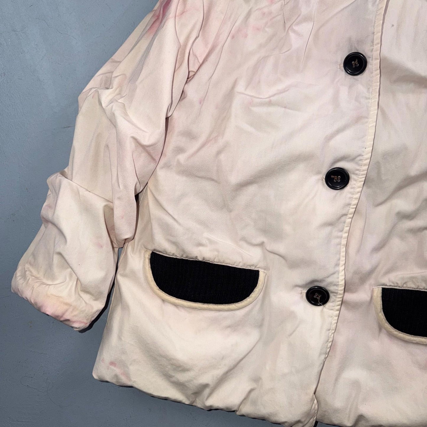 Vintage 50s White Stag Ski Jacket 1950s Rockabilly Stained Rare Puffer Quilt