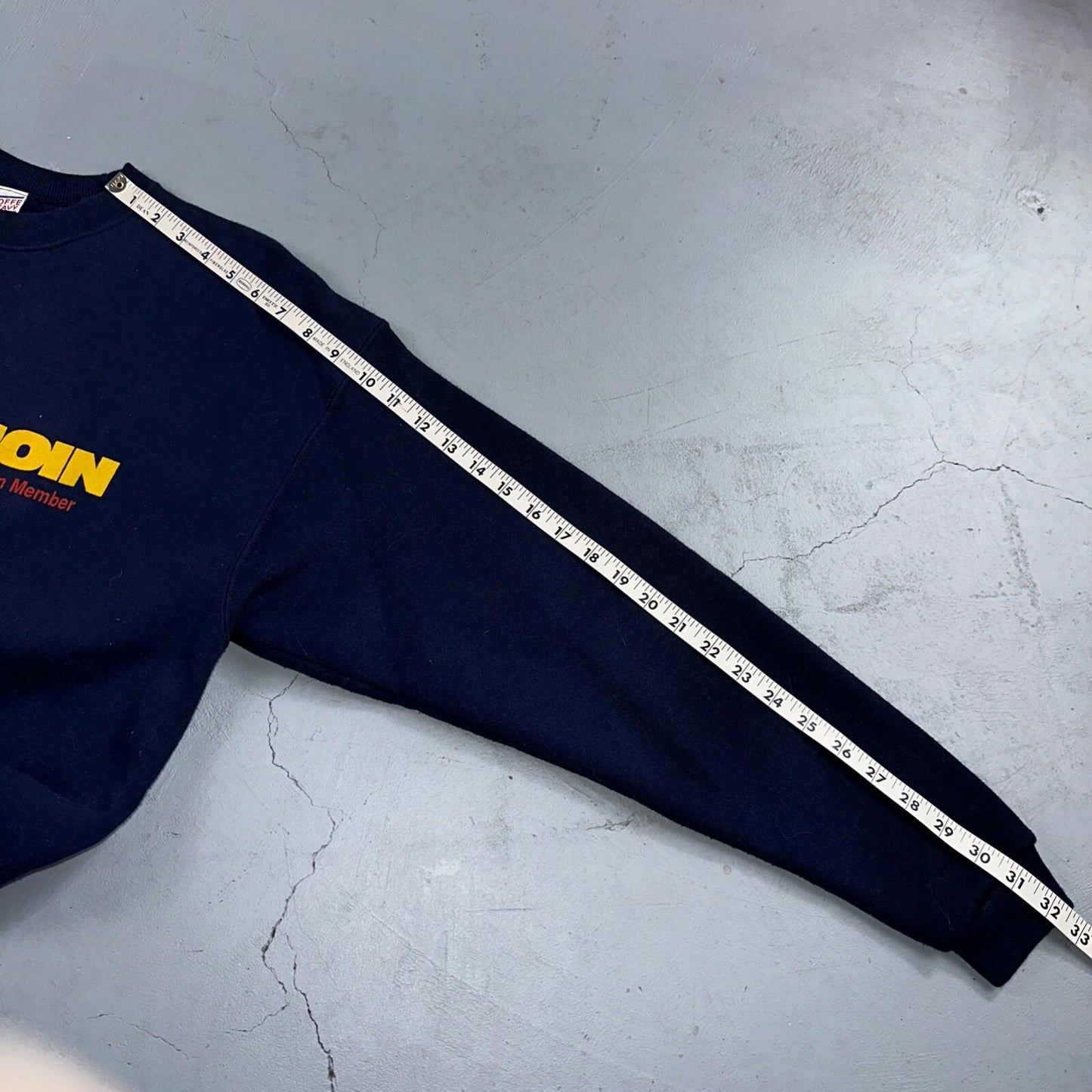 Coin Sofee Heavy Sweatshirt 90s VTG Crewneck USA Navy Basic Blue Team Member