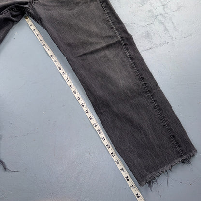 Levis 501 Vintage 90s USA XX Straight Leg Jeans Black Light Wash 34x34 Act 31x27