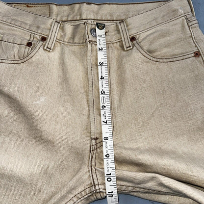 Levis 501 Vintage 90s USA XX Straight Leg Jeans Beige Light Wash 30x34 Act 29x29