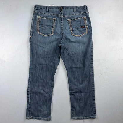 Ariat M4 FR Jeans Mens Blue Flame Resistant Cat 2 Relaxed Boot Cut 42x30 Denim