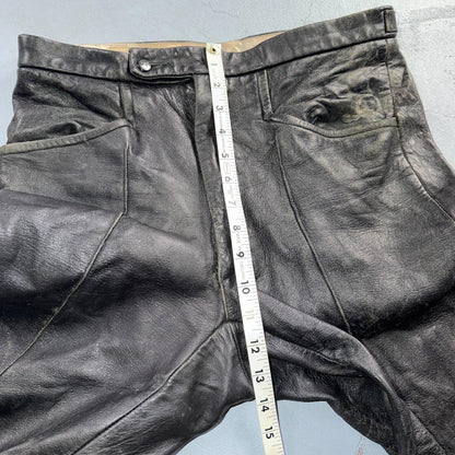 VTG 1950s 1960s Black Leather Motorcycle Pants 31x31 Rockabilly 50s 60s Buco Sty