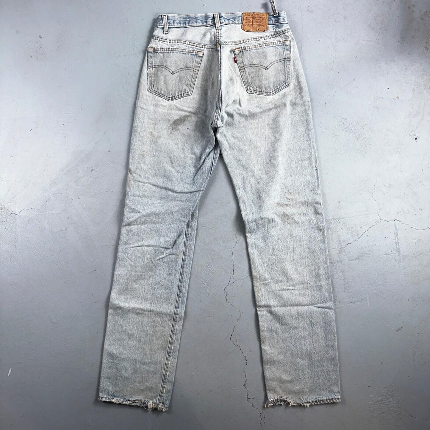 Levis 501 Vintage 80s USA XX Straight Leg Jeans Blue Light Wash 34x36 Act 31x34