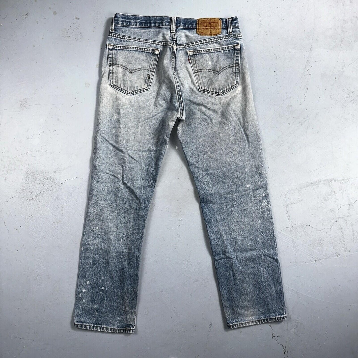 Levis 501 Vintage 90s USA XX Straight Leg Jeans 35x33 Light Wash Act 32x29