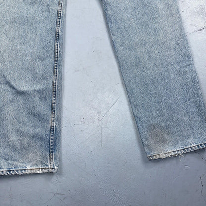 Levis 501 Vintage 90s USA XX Straight Leg Jeans Blue Light Wash 34x34 Act 32x32