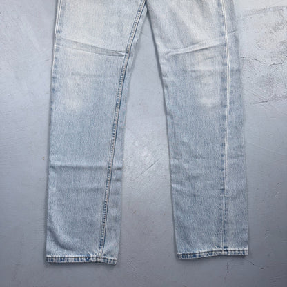 Levis 501 Vintage 90s USA XX Straight Leg Jeans Blue Light Wash 30x34 Act 29x32