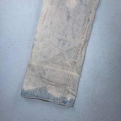 Levis 501 Vintage 80s Redline Selvedge USA XX Jeans Bleach Wash 32x40 Act 30x35