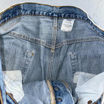 Levis 501 Vintage 90s Y2K Straight Leg Jeans Blue Light Wash 35x32 Act 34x31